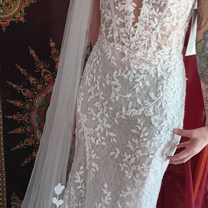 Elegant White Lace Gown